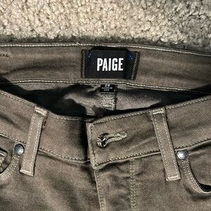 PAIGE size 26 army green jeans